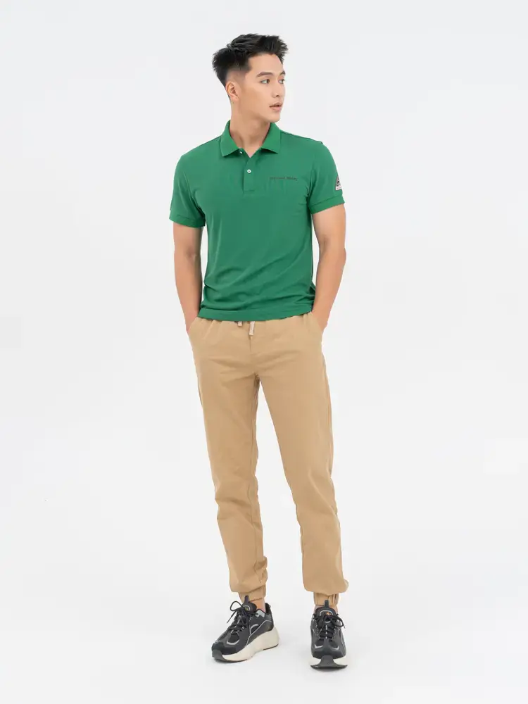 Polo Nam Cafe Dệt Tổ Ong Mickey Phi Hành Gia - Xanh Lá - M