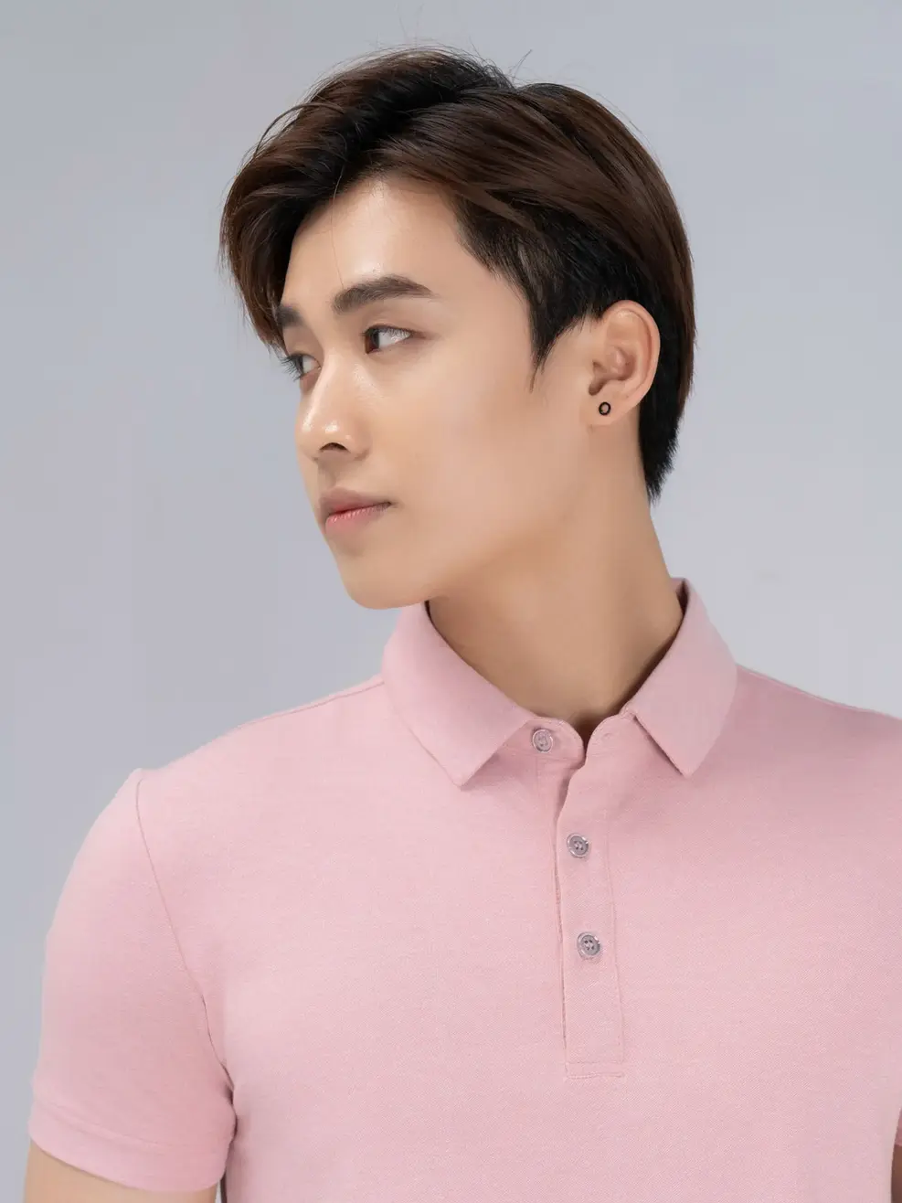 Polo nam modal - Hồng - 3XL