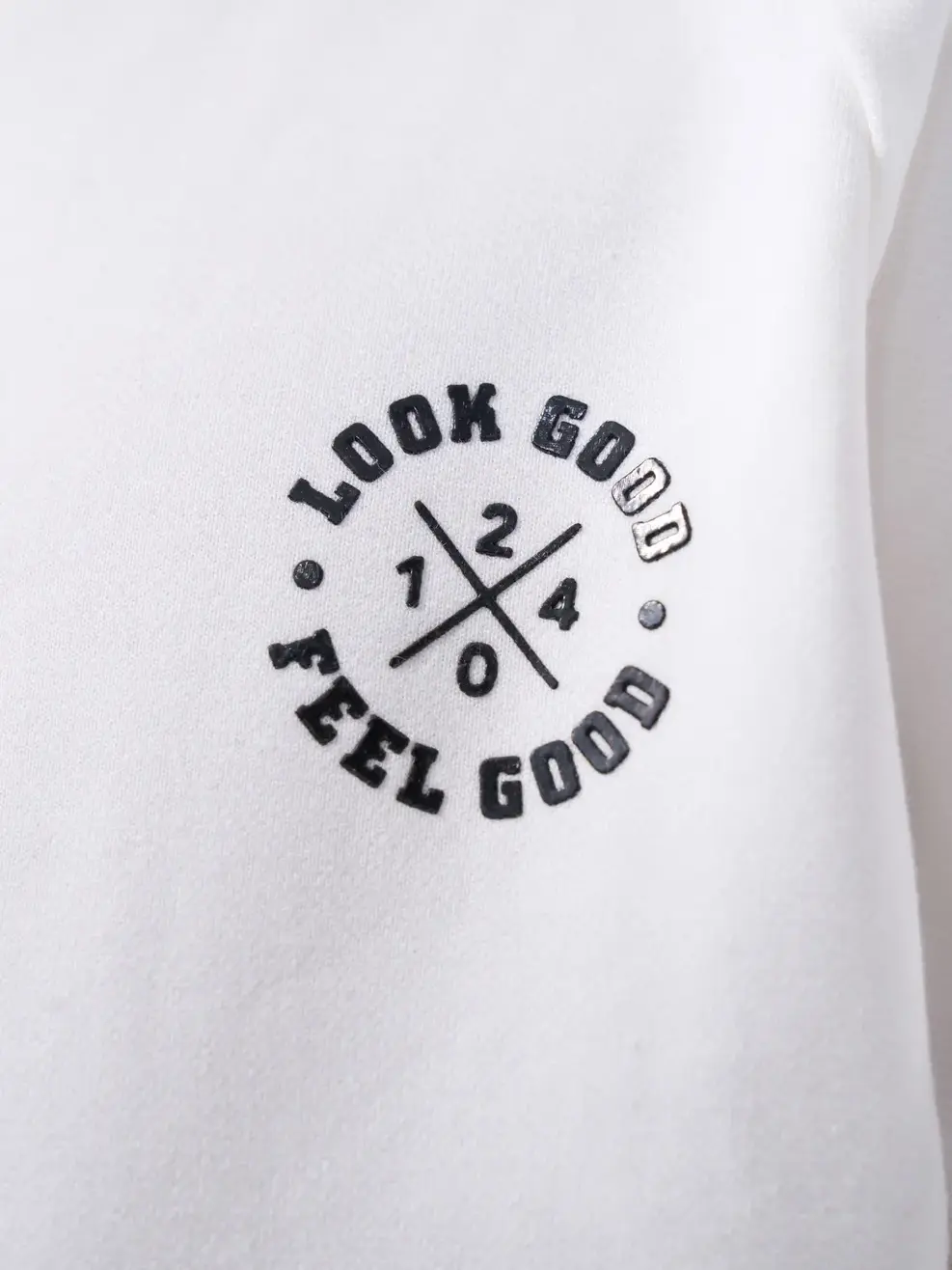 Bộ nỉ kid in logo - Trắng đen - 4