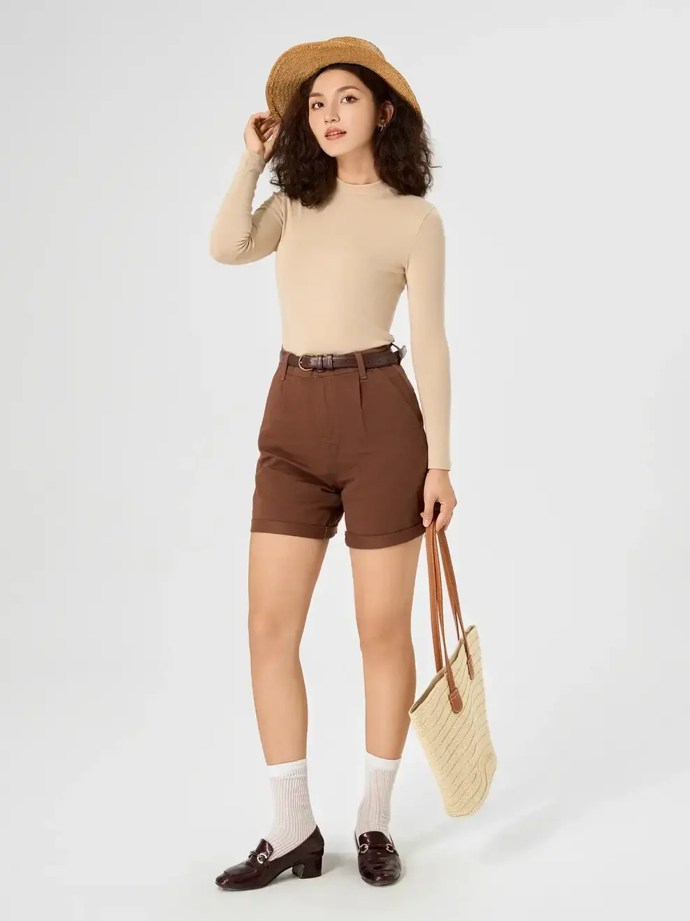 Áo Body Giữ Nhiệt Nữ Cổ 3cm(atn7007) - Be 034 - S