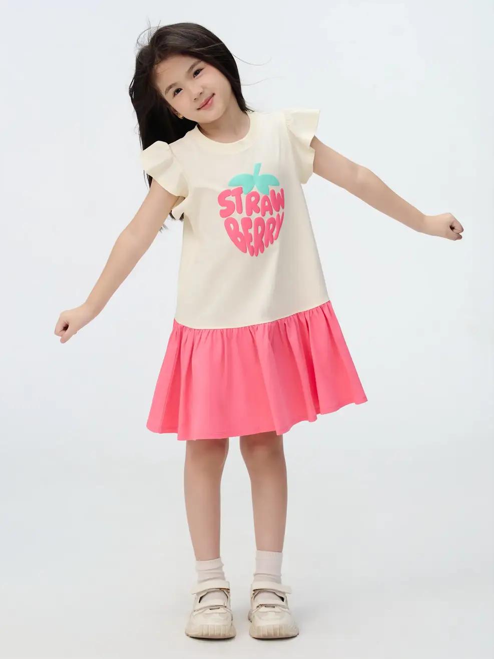 Váy Bé Gái Strawberry - HỒNG057 - 116