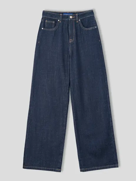 Quần Jeans Suông Gai Xanh
