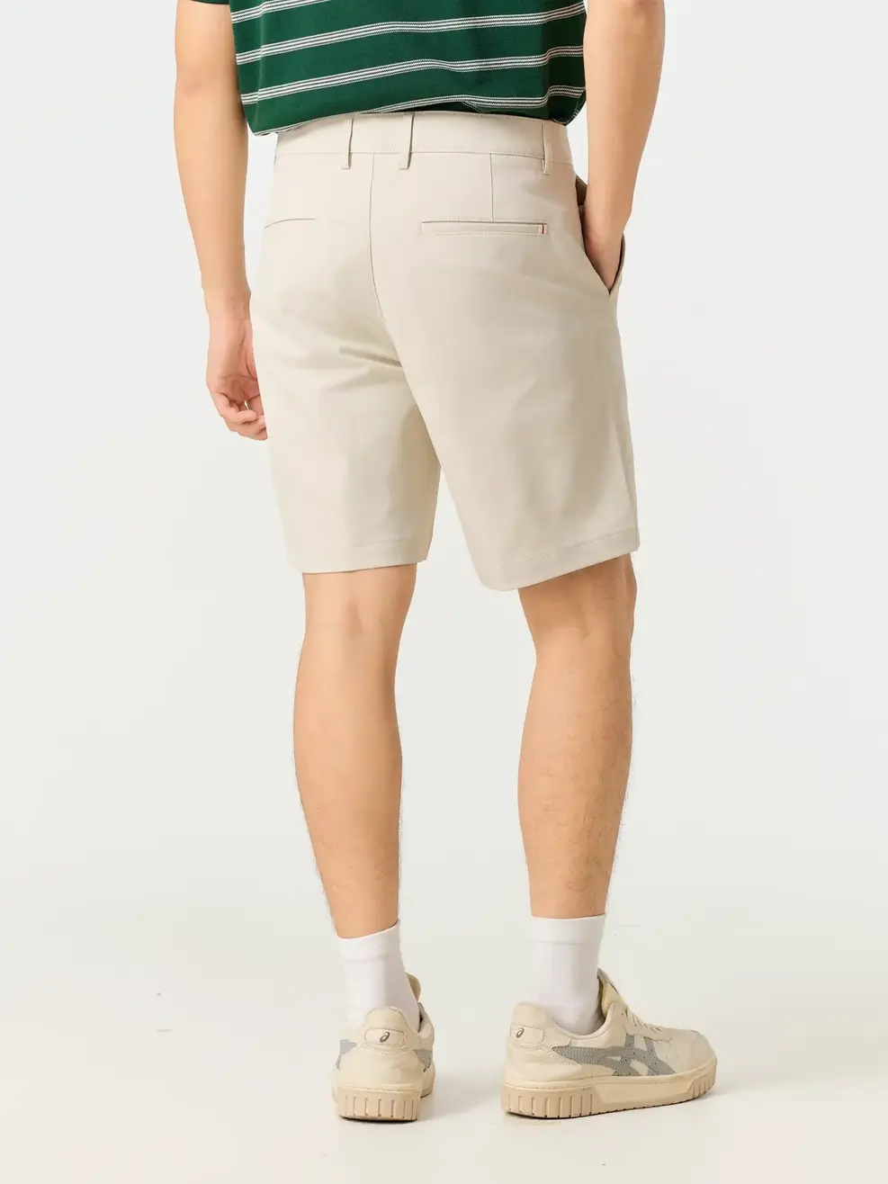 Quần Shorts nam cơ bản phối dây dệt -  Be 236 - 29