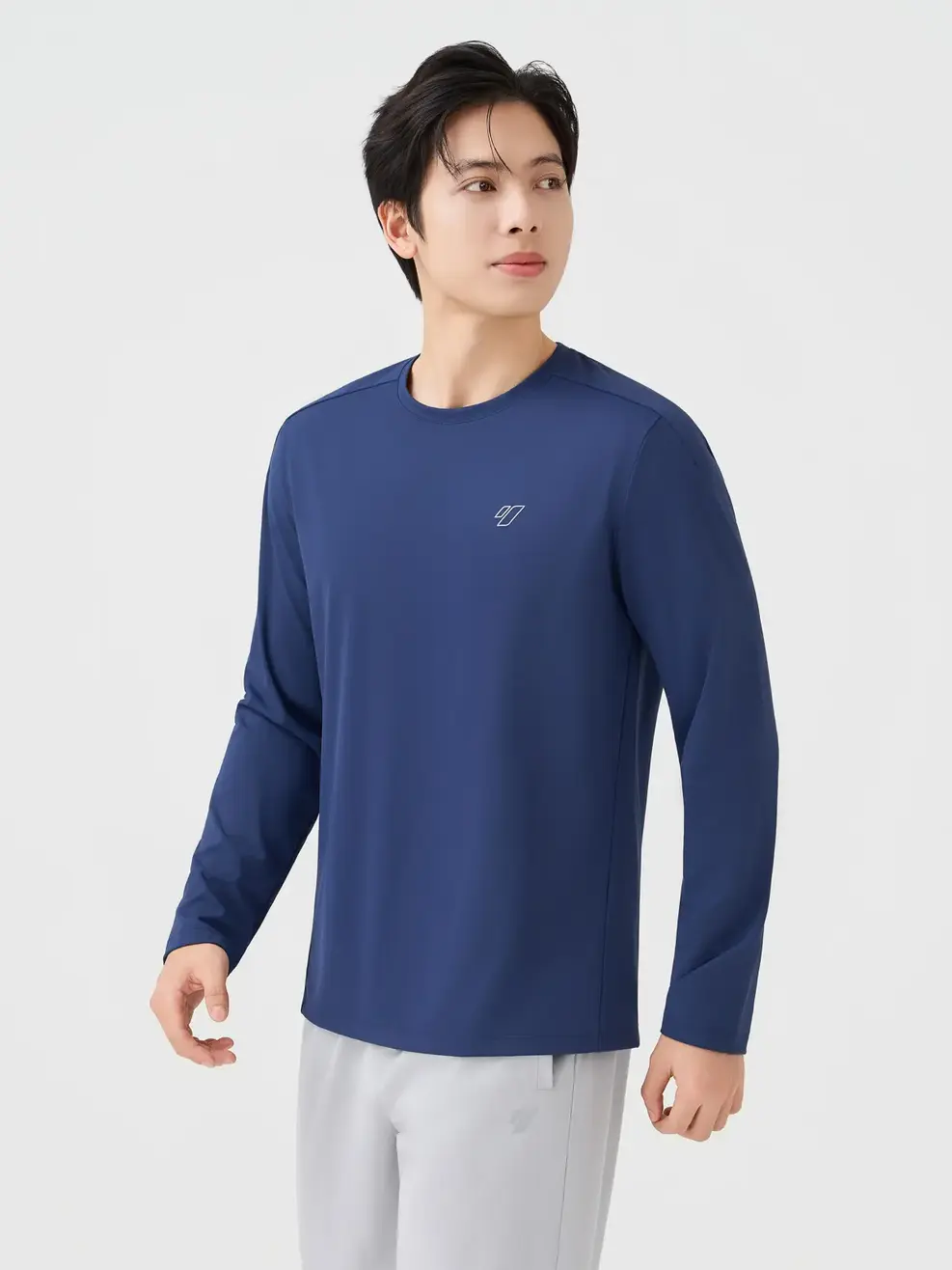 Áo Phông Nam Dài Tay Thể Thao Chiết Ly - Tím Than 009 - XL