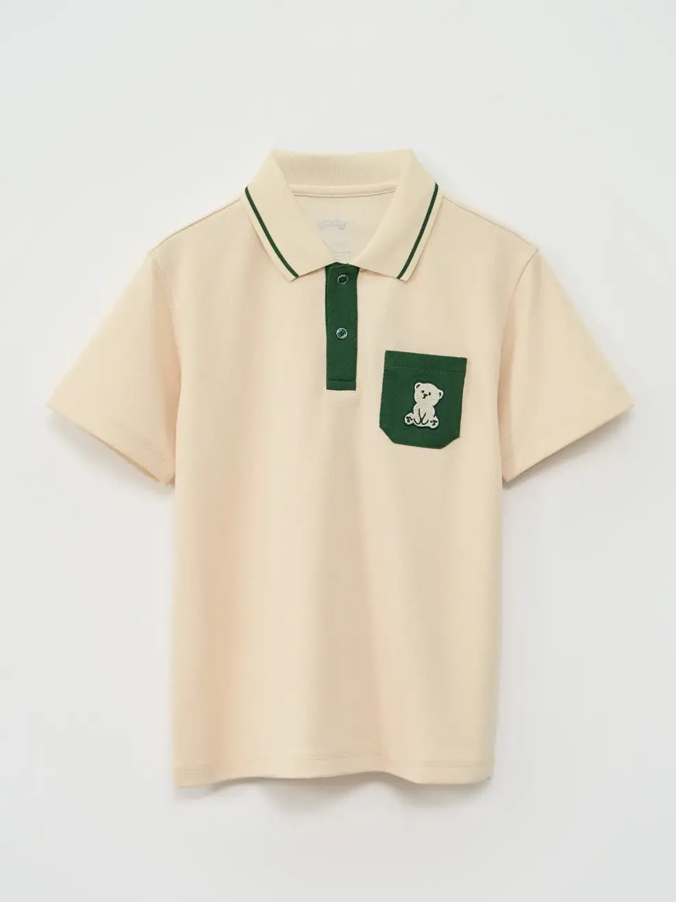 ÁO POLO TRẺ EM CÓ TÚI NGỰC - Be - 2