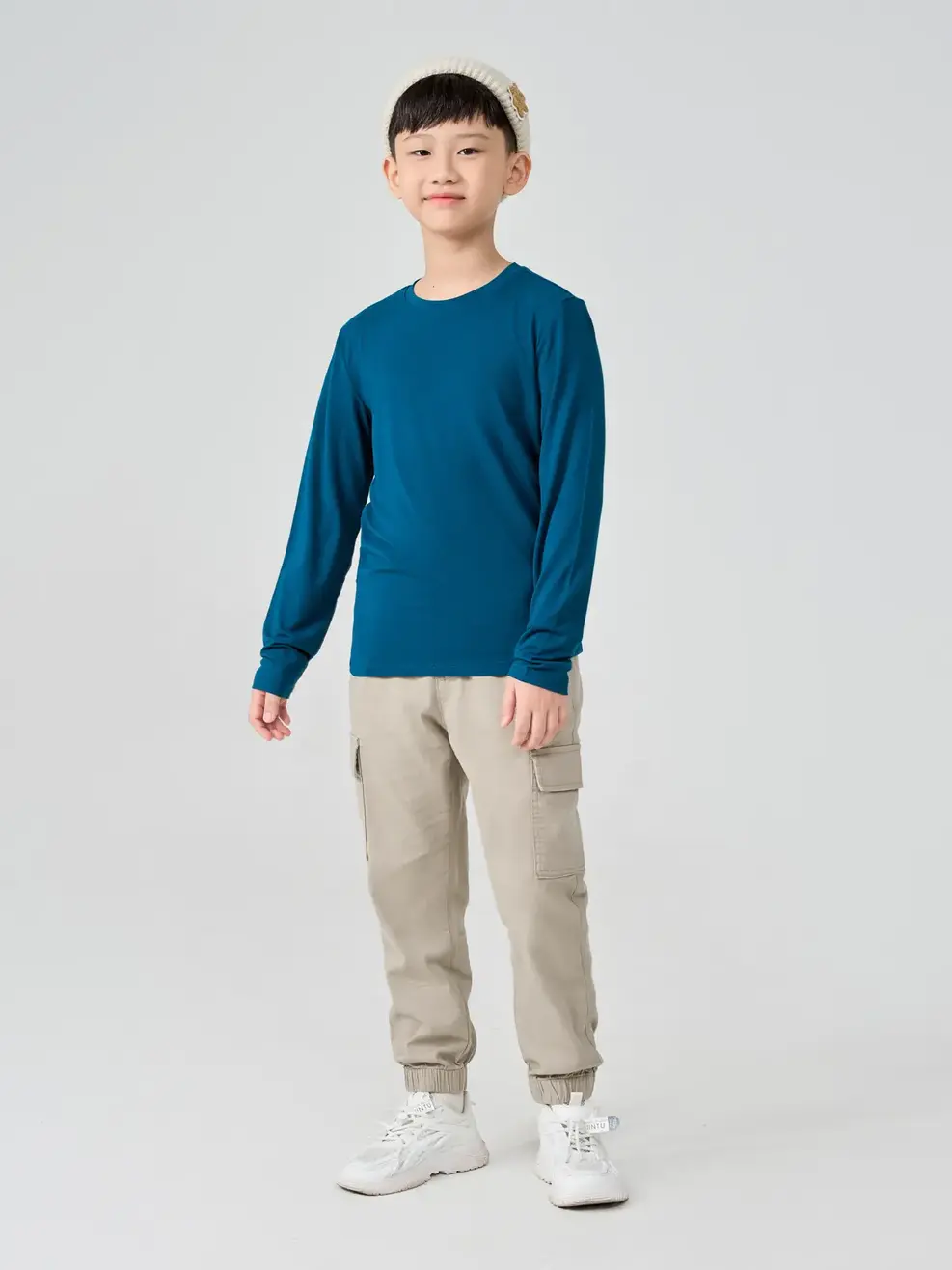Quần Khaki Kid Nam Túi Hộp  - Be - 8