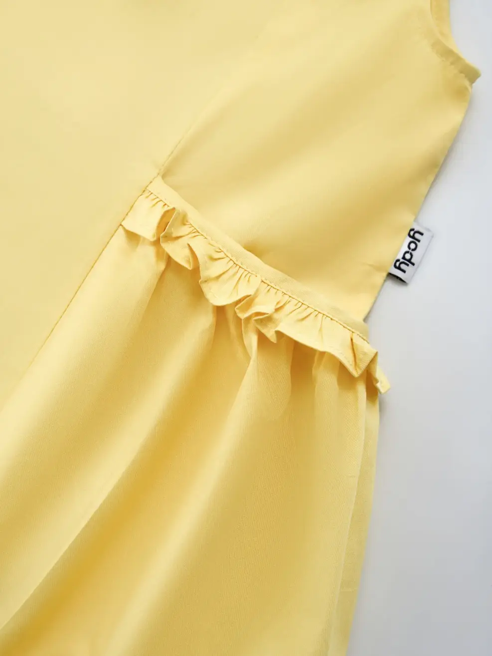 Đầm Kid Nhún Bồng - Vàng - 2-3