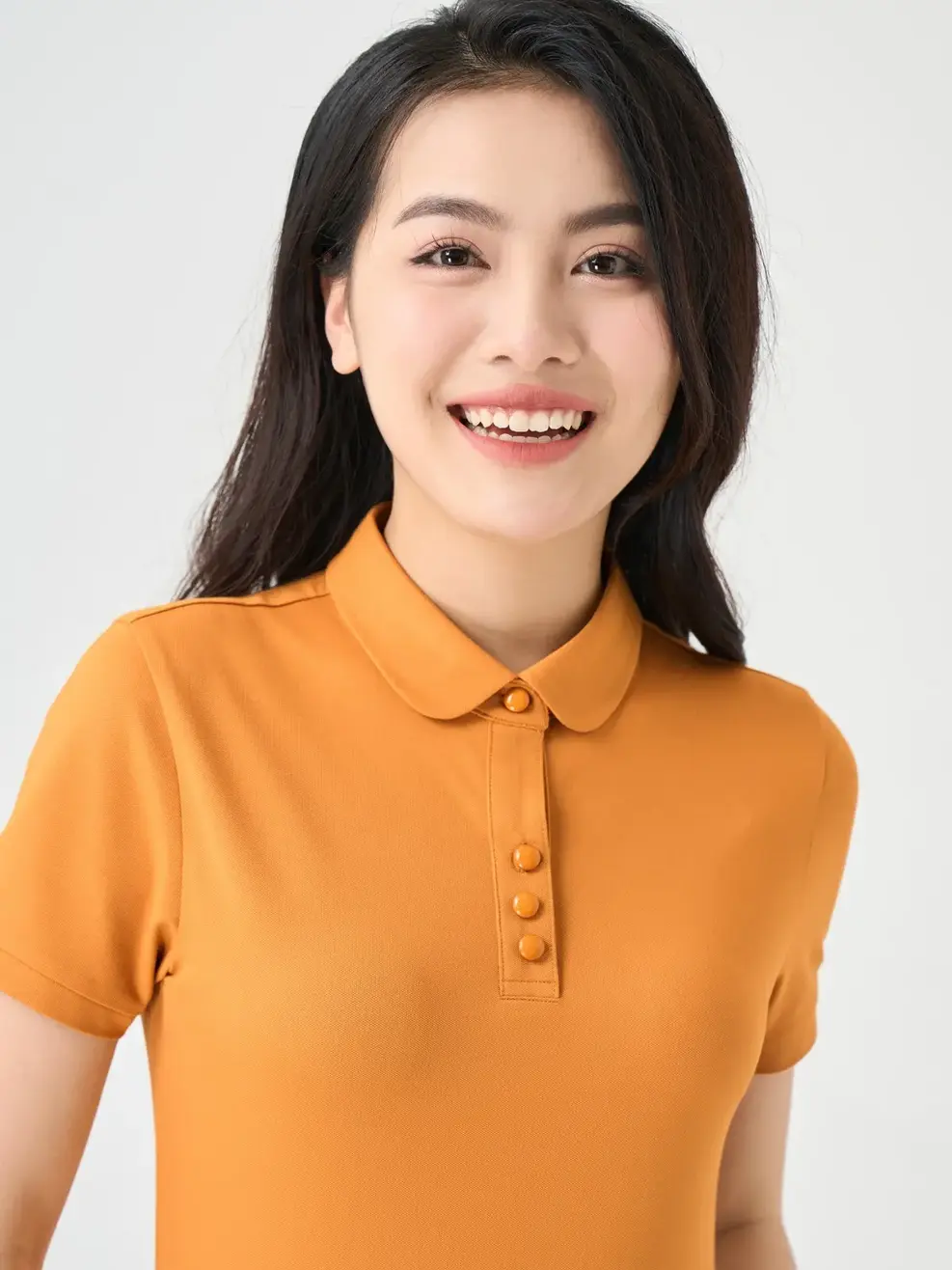 Áo Polo Nữ Cổ Sen - Vàng - S
