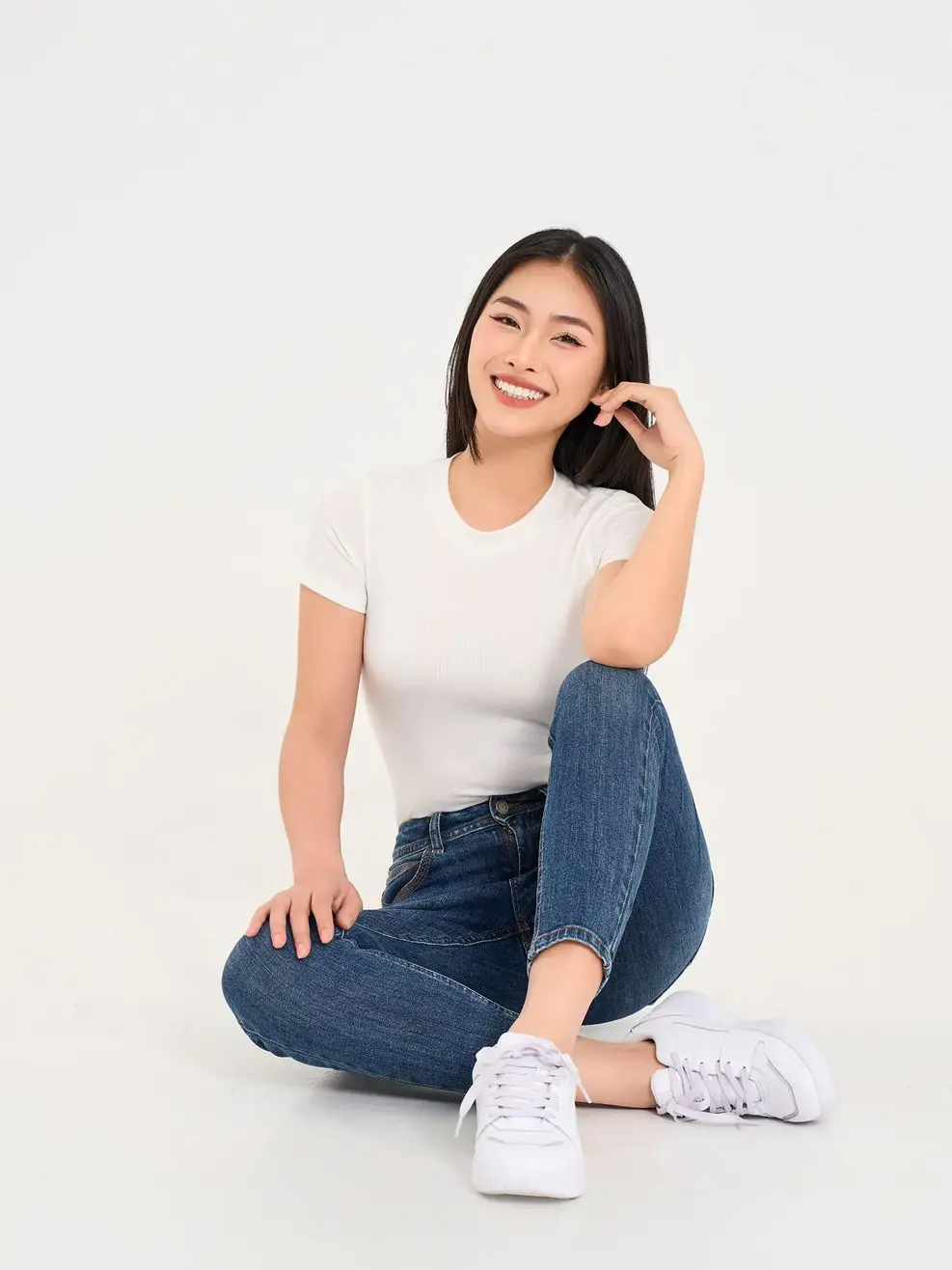 Quần Jeans Skinny Diễu Túi - Màu chàm 001 - 27