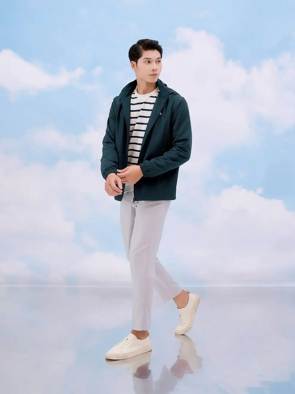 Áo Khoác Gió Nam Trượt Nước Thông Minh ( AKM5041 ) - Xanh lá 107 - M