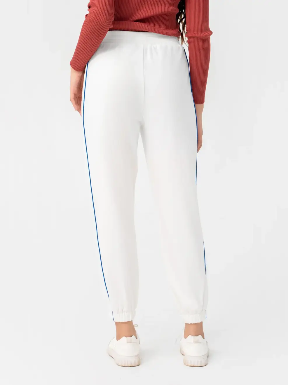 Quần Nỉ Nữ Lé Phối - Trắng - S