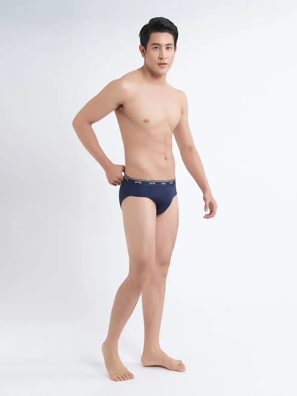 Sịp nam kẻ bo phối bikini - Xanh đen - 2XL