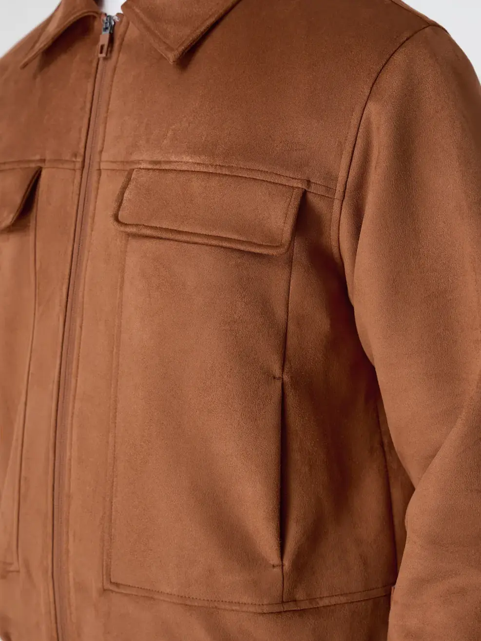 Áo Khoác Nam Da Lộn - Nâu 169 - M