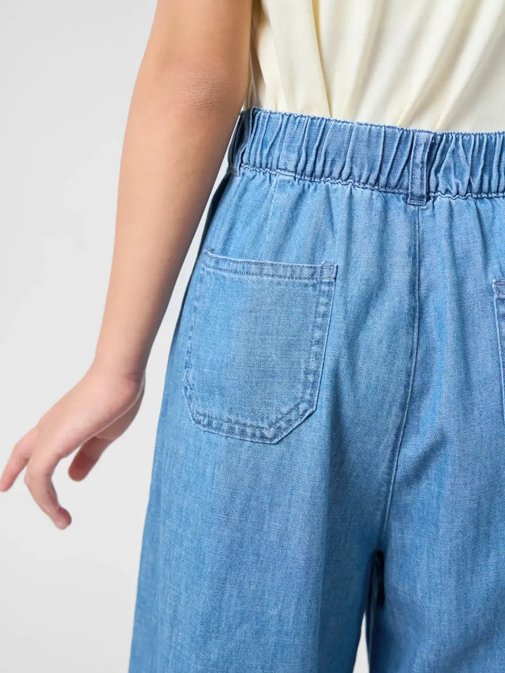 Quần Jeans Kid Nữ Giấy Ống Rộng - Màu chàm 003 - 8-9