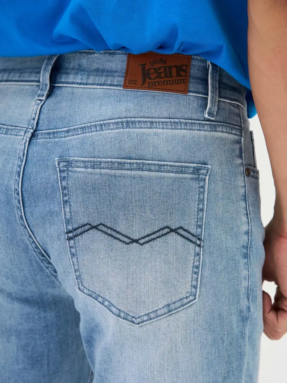 Quần Jeans Nam Slim Fit Lycra Co Giãn - Xanh - 28