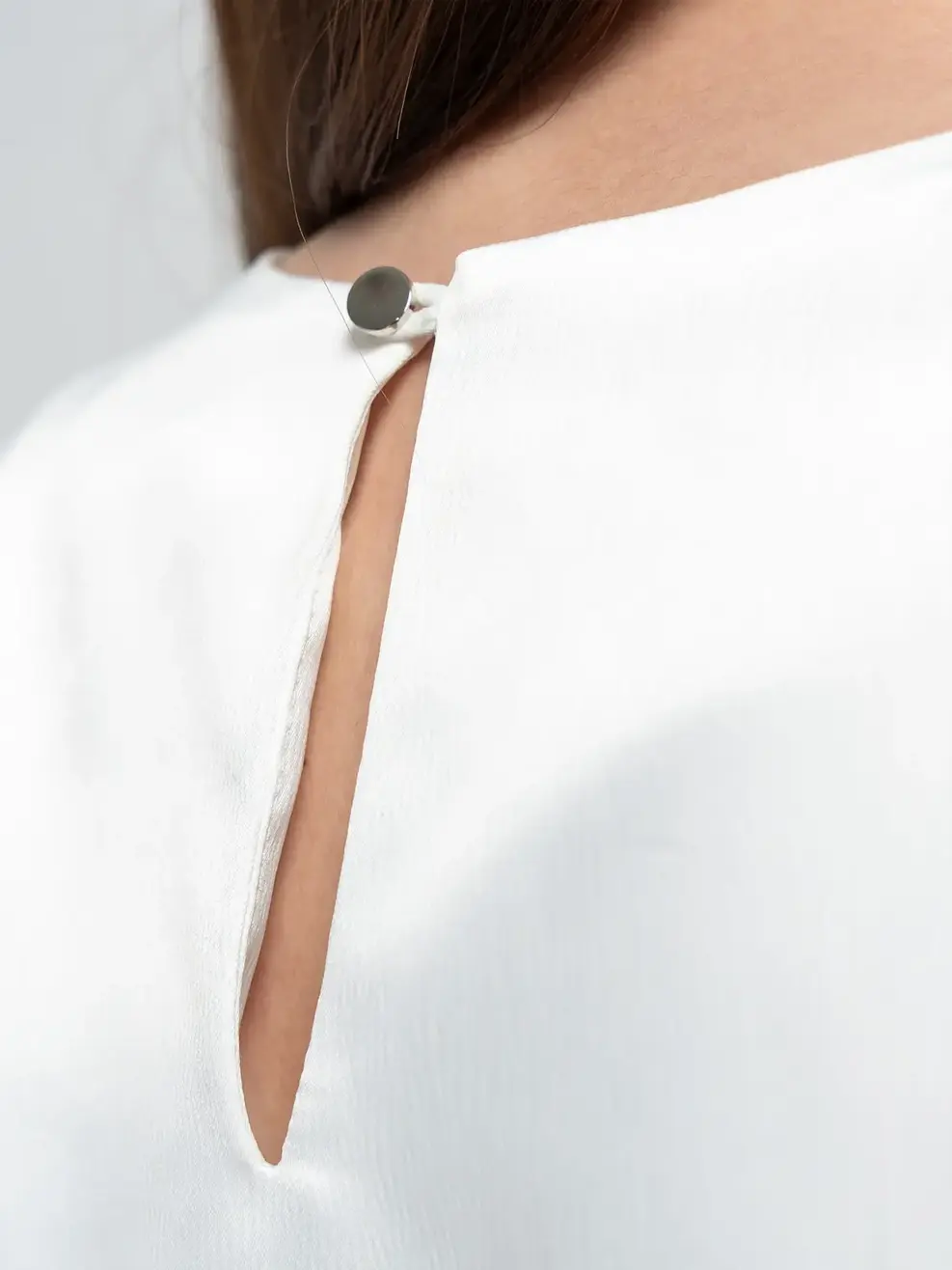 Sơ mi tay chờm vai đệm - Trắng - L