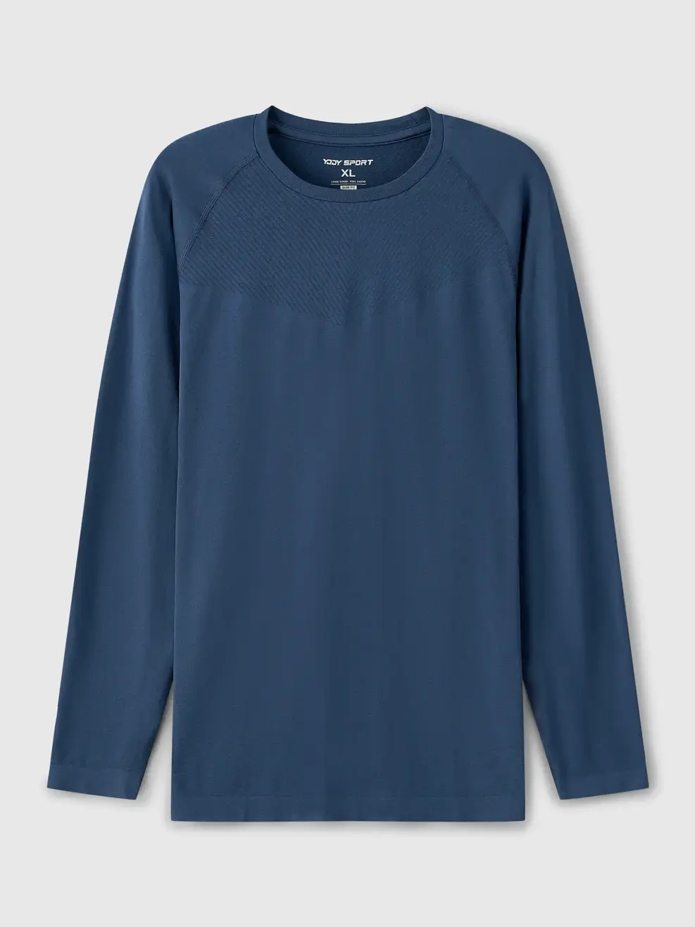 Áo Phông Dài Tay Nam Dệt Kẻ Ngực - Navy 005 - M