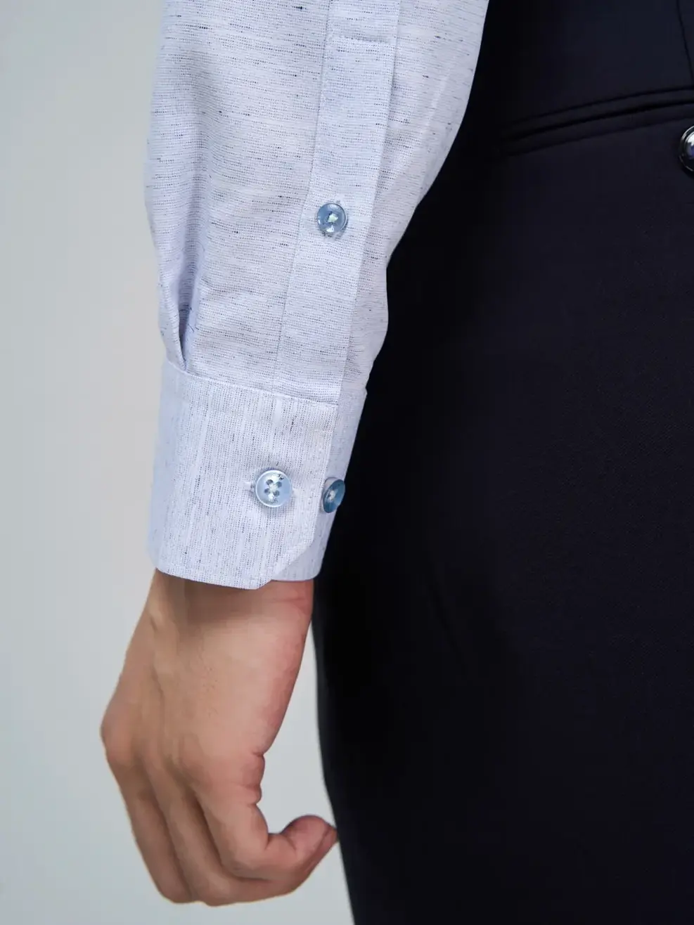 Sơ mi nam hàu dài tay - Xanh đậm - M