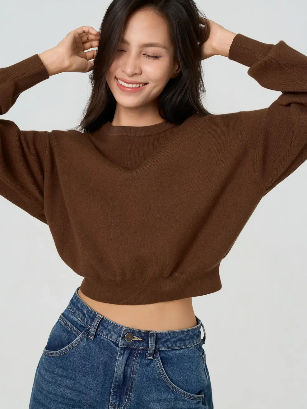 Áo Len Nữ Tay Raglan - Nâu 267 - S