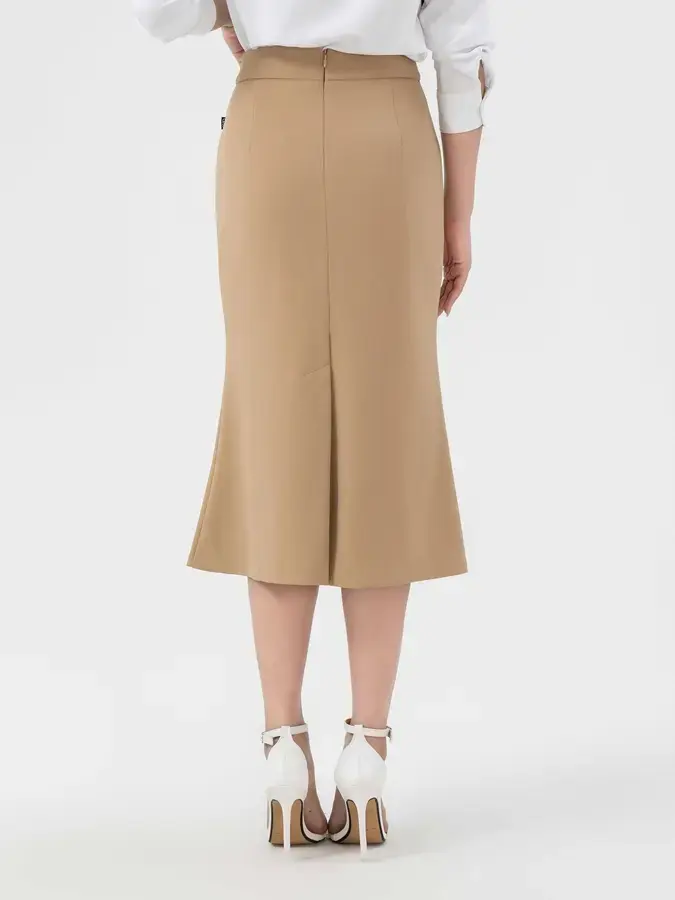 Chân Váy Nữ Đuôi Cá Đai Bọc - Be - S