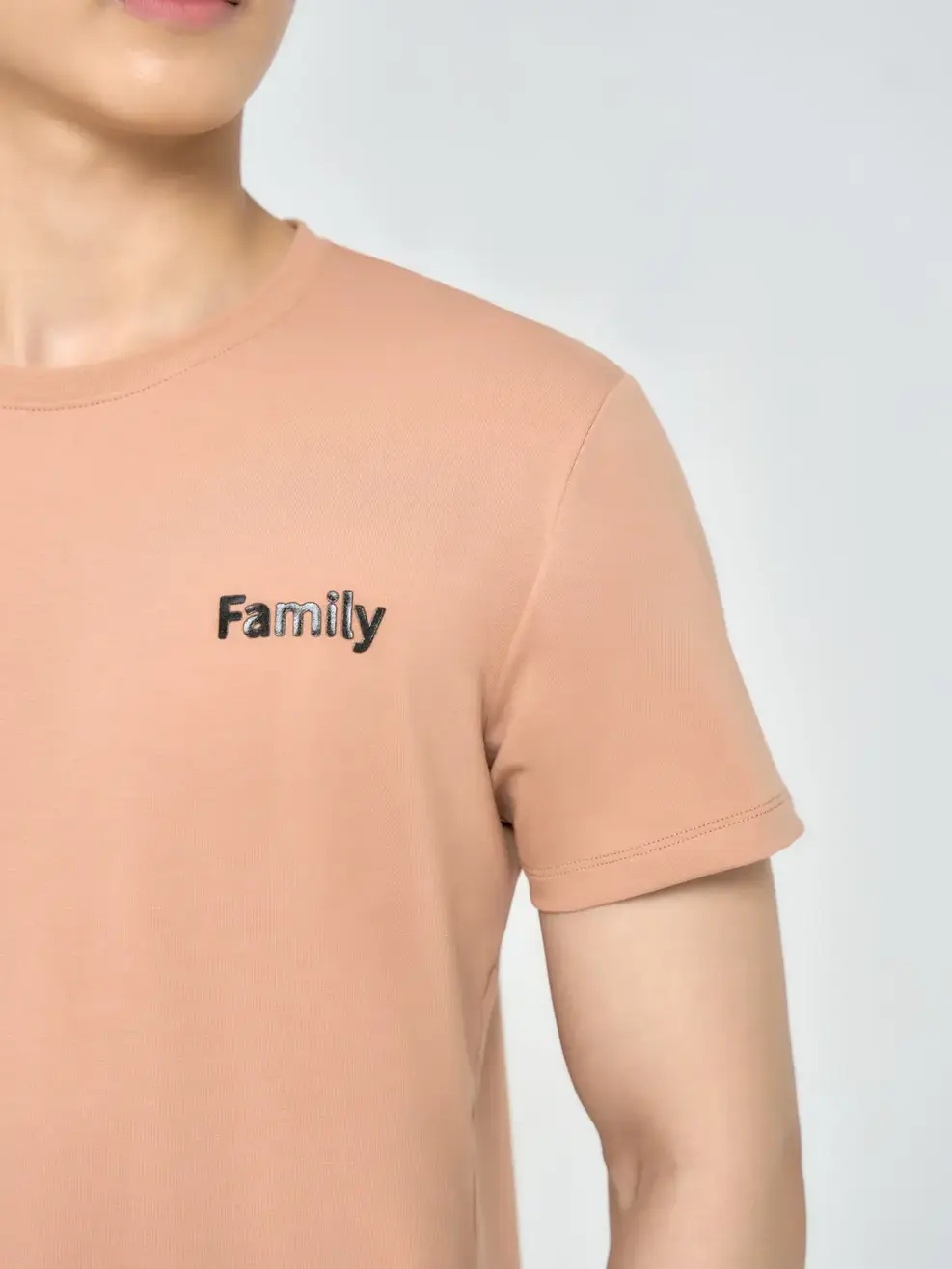 Áo thun nam family - Nâu - 2XL