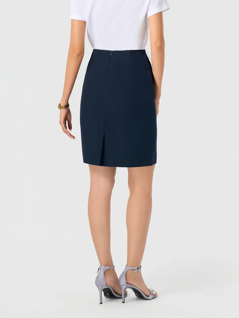 Chân Váy Straight Over The Knee Essential -  Xanh Da Trời 194 - S