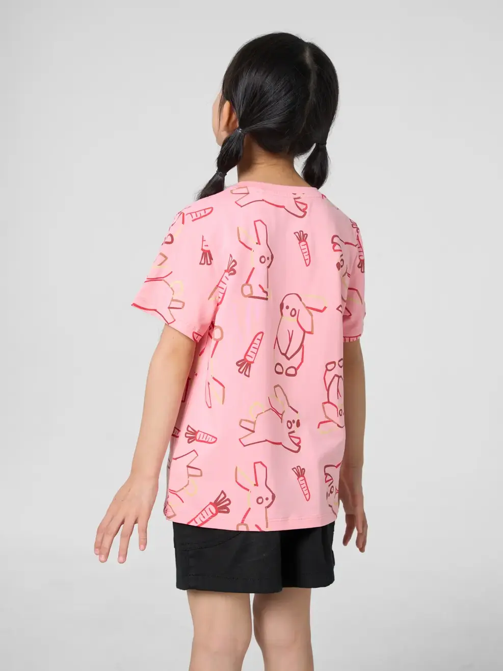 Áo Phông In Tràn Chú Thỏ - Hồng 022 - 2-3