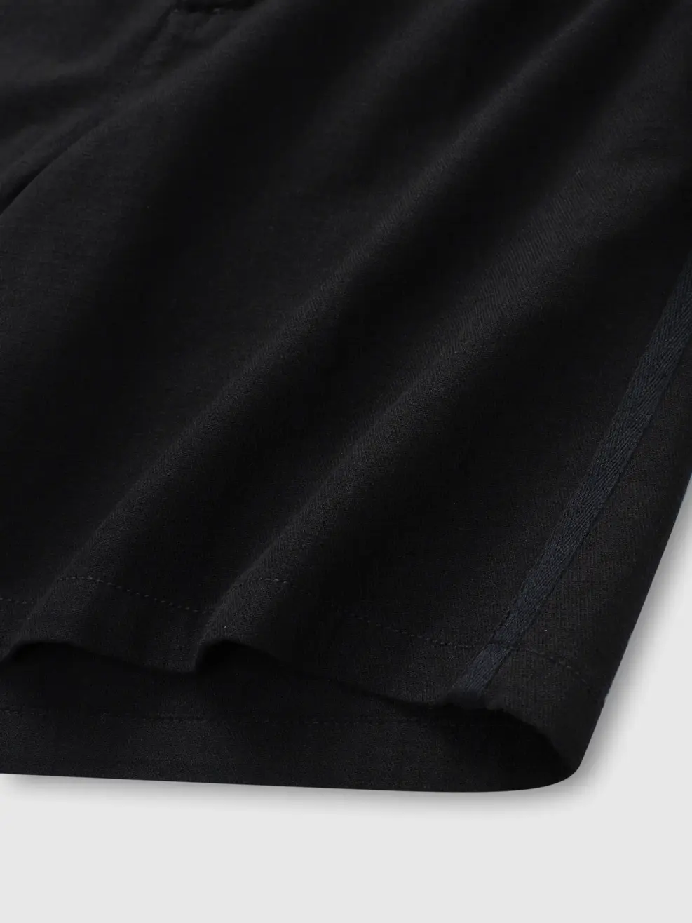 Quần Shorts Nam Đũi Cạp Chun Phối Dây Dệt Sườn - ĐEN 002 - 29