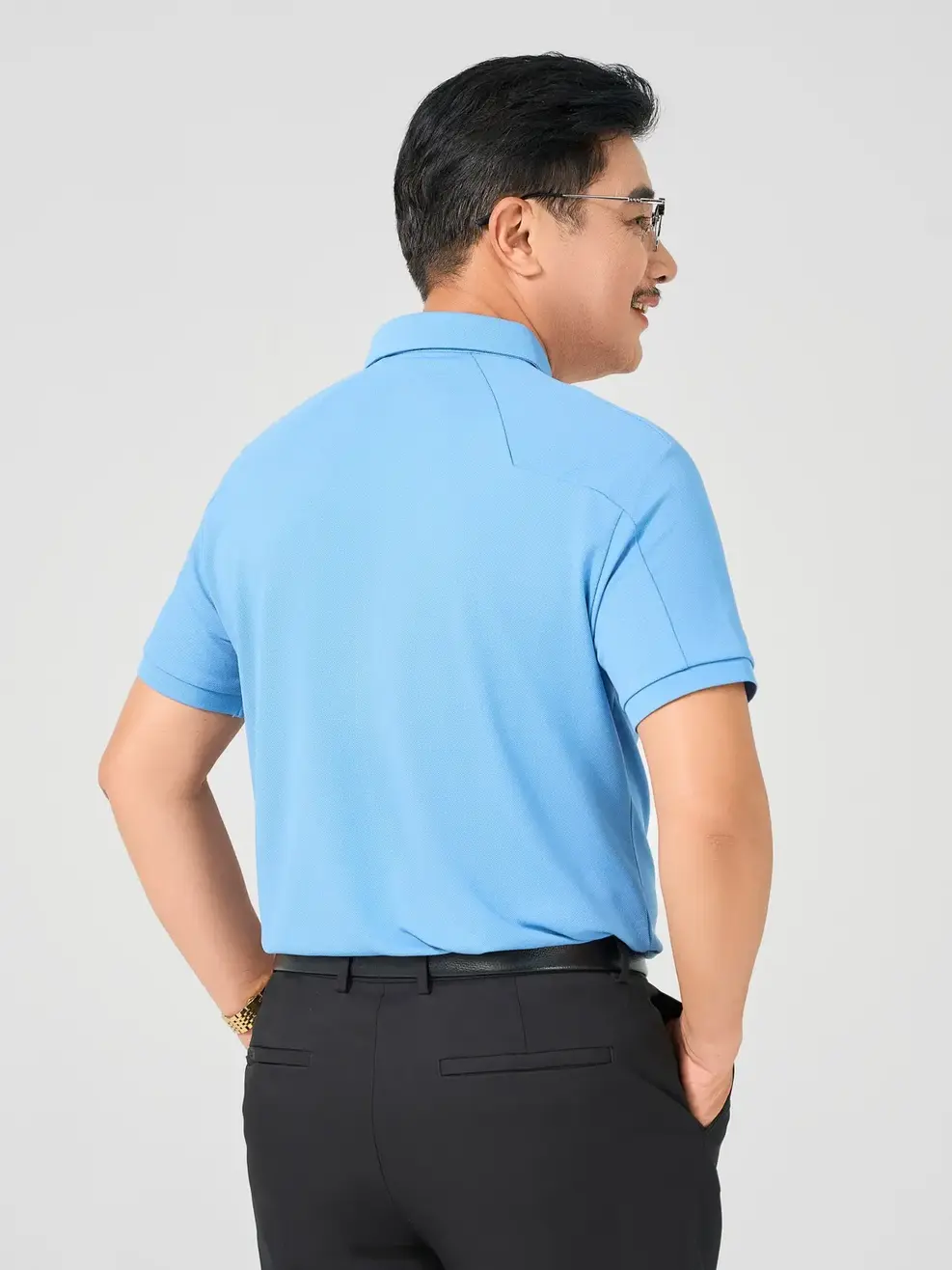 Polo Nam Bổ Thân  - Xanh Lam - L