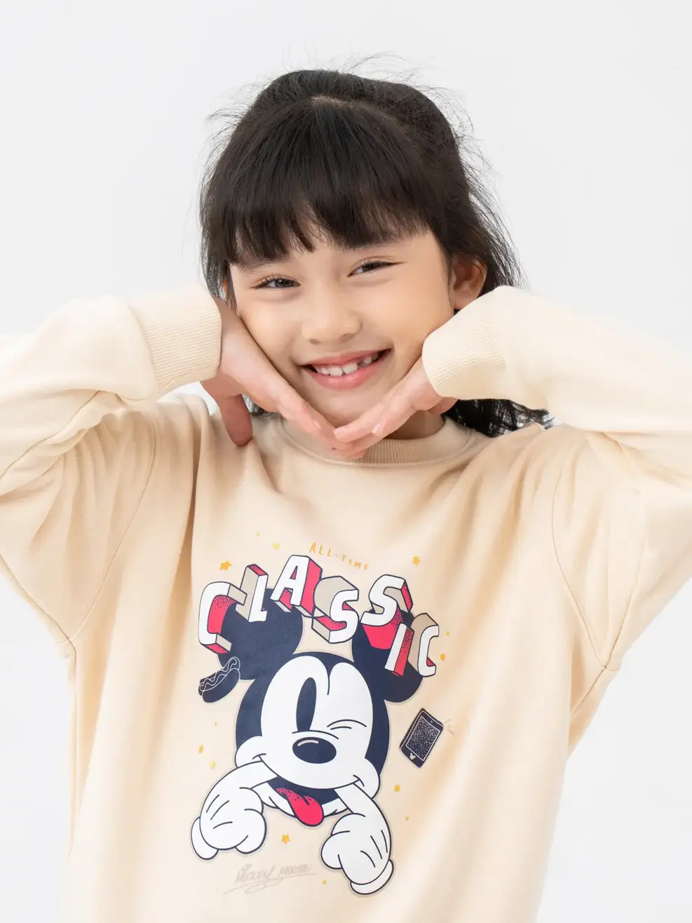 Áo Dài Kid Mickey - Be - 6