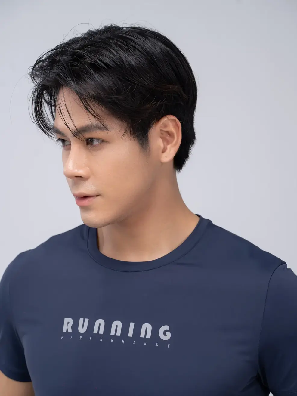 T-shirt thể thao nam running 2 - Tím than - XL