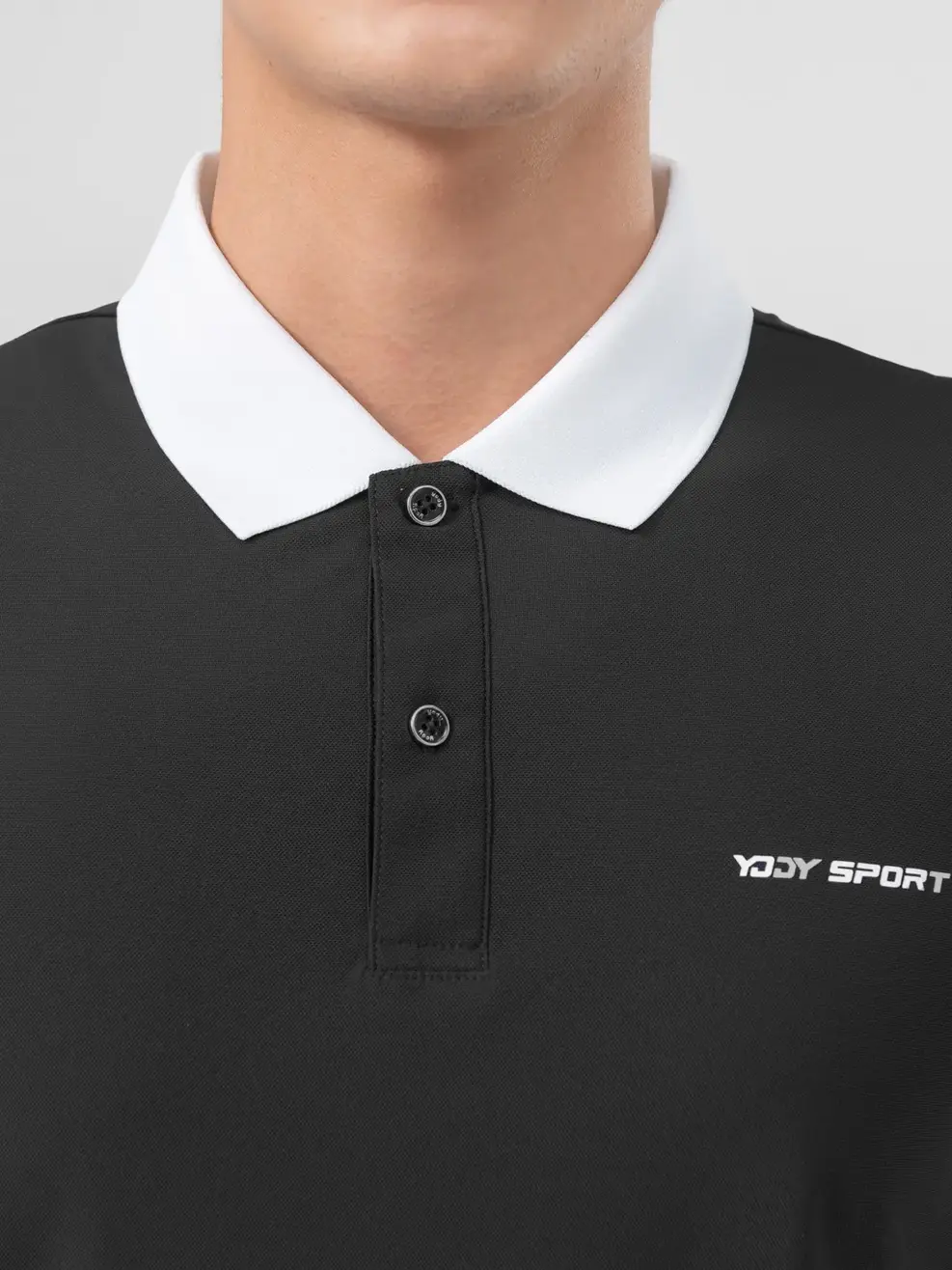 Áo Polo Thể Thao Nam Airycool Lé Sườn Phối Màu ( SAM7043 ) - Đen 001 - M