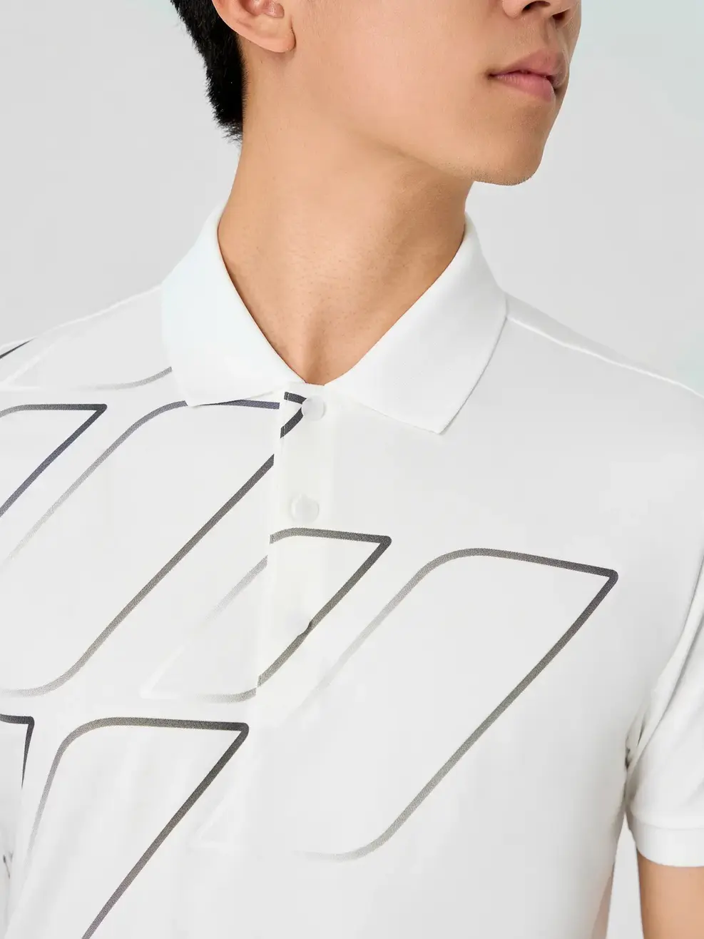 Áo Polo Nam Slim In Thân Trước Có Xẻ Tà - Trắng 001 - M