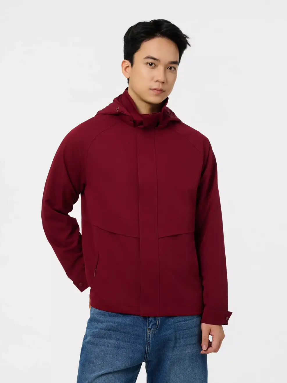 Áo Khoác Gió Nam 4C Plus Dáng Suông - ĐỎ 045 - M