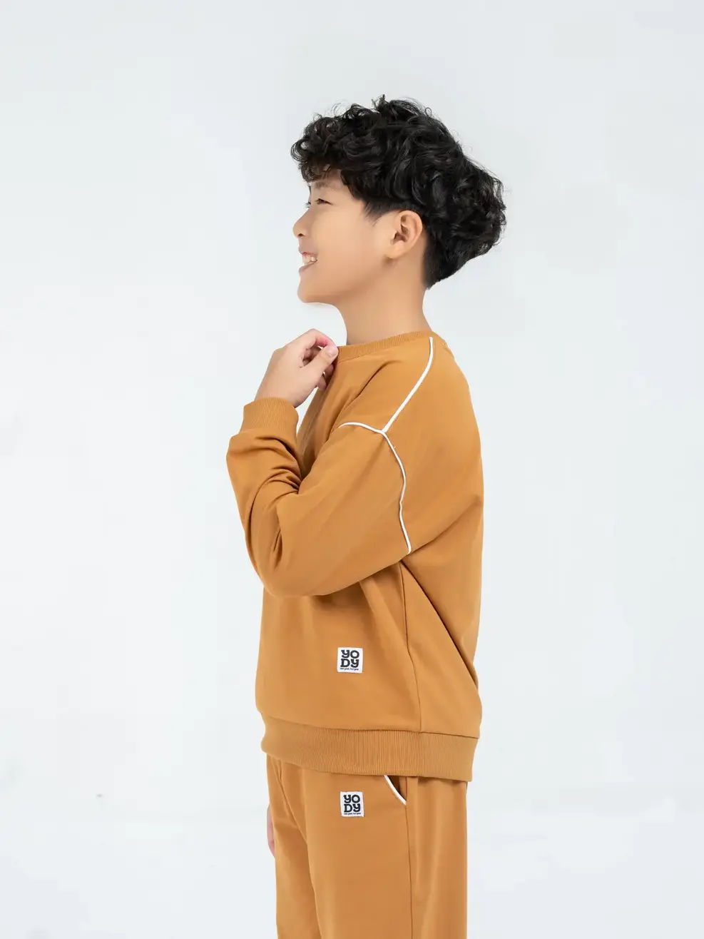 Bộ kid lớn phối viền - Nâu - 10