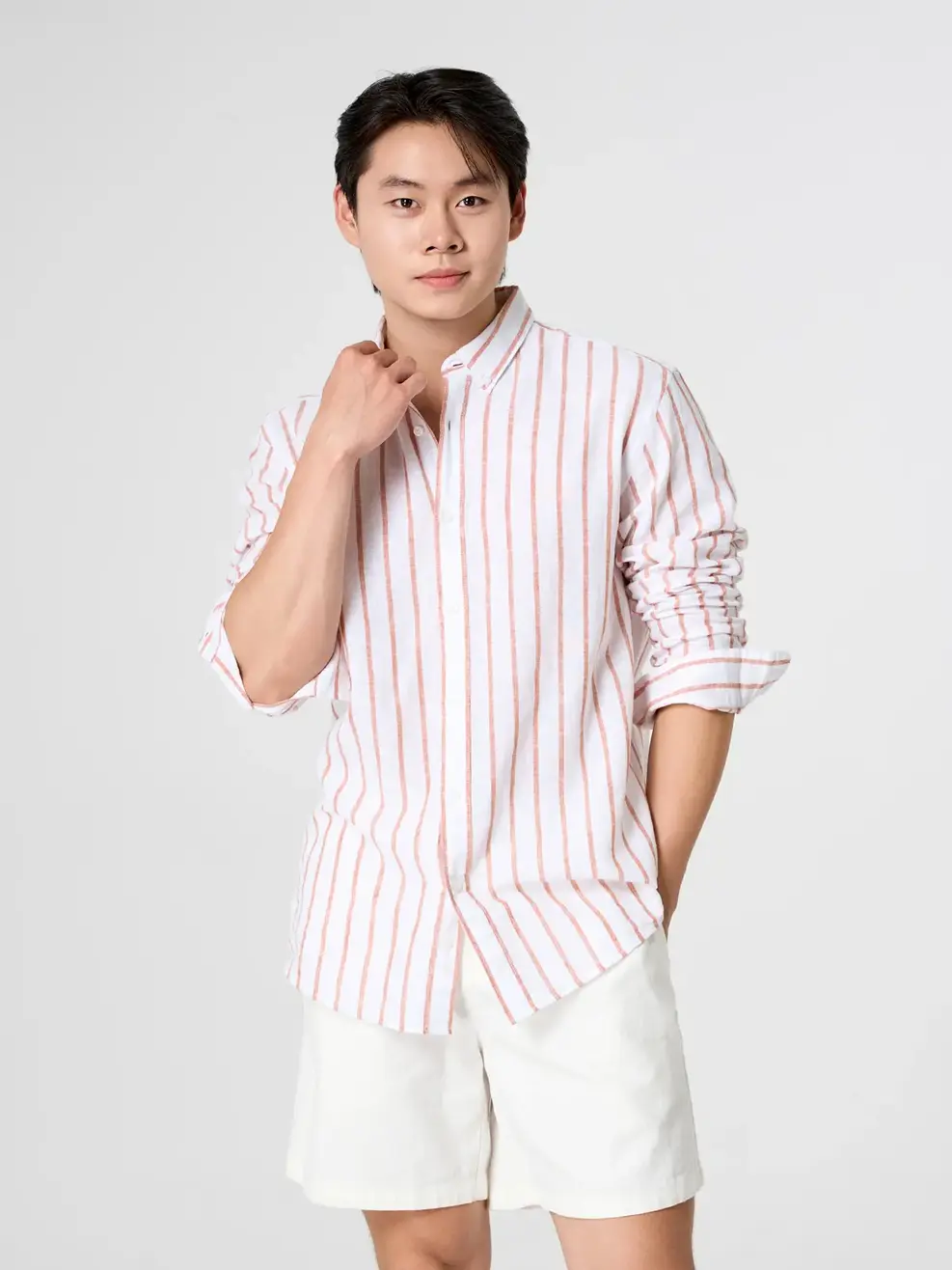 Áo Sơ Mi Nam Dài Tay Kẻ Sọc - Kẻ nâu 103 - M