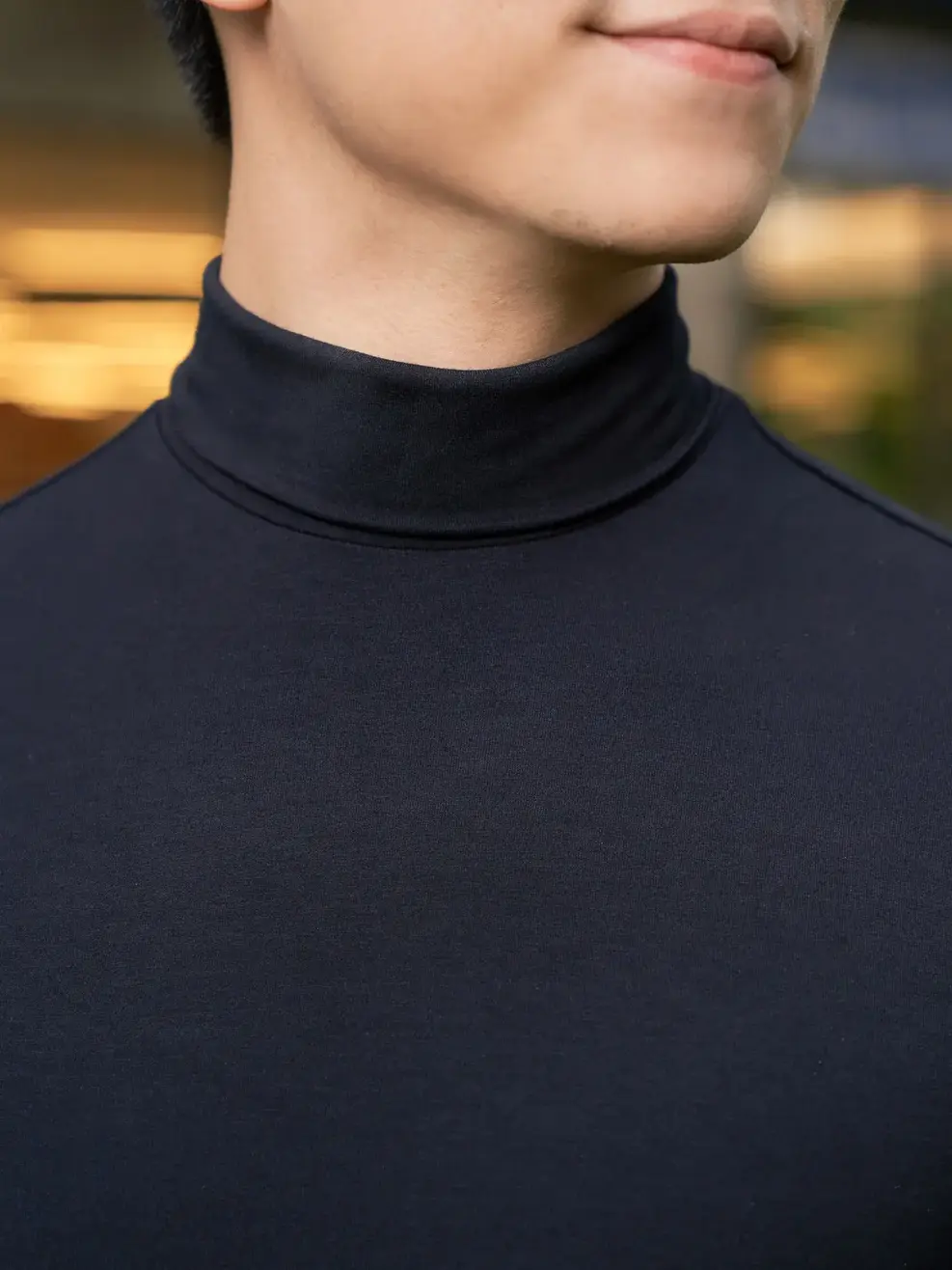 Áo Giữ Nhiệt Cổ Lọ - Đen - M