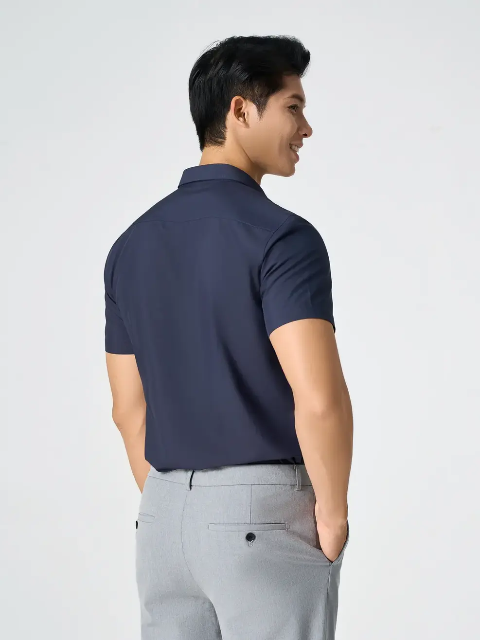 Áo Sơ Mi Nam Cộc Tay Túi 3M (SNM5005) - TÍM THAN 069 - M