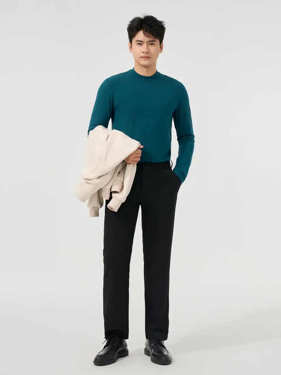 Áo Body Nam Giữ Nhiệt Cổ 3cm - Xanh Lá 028 - M