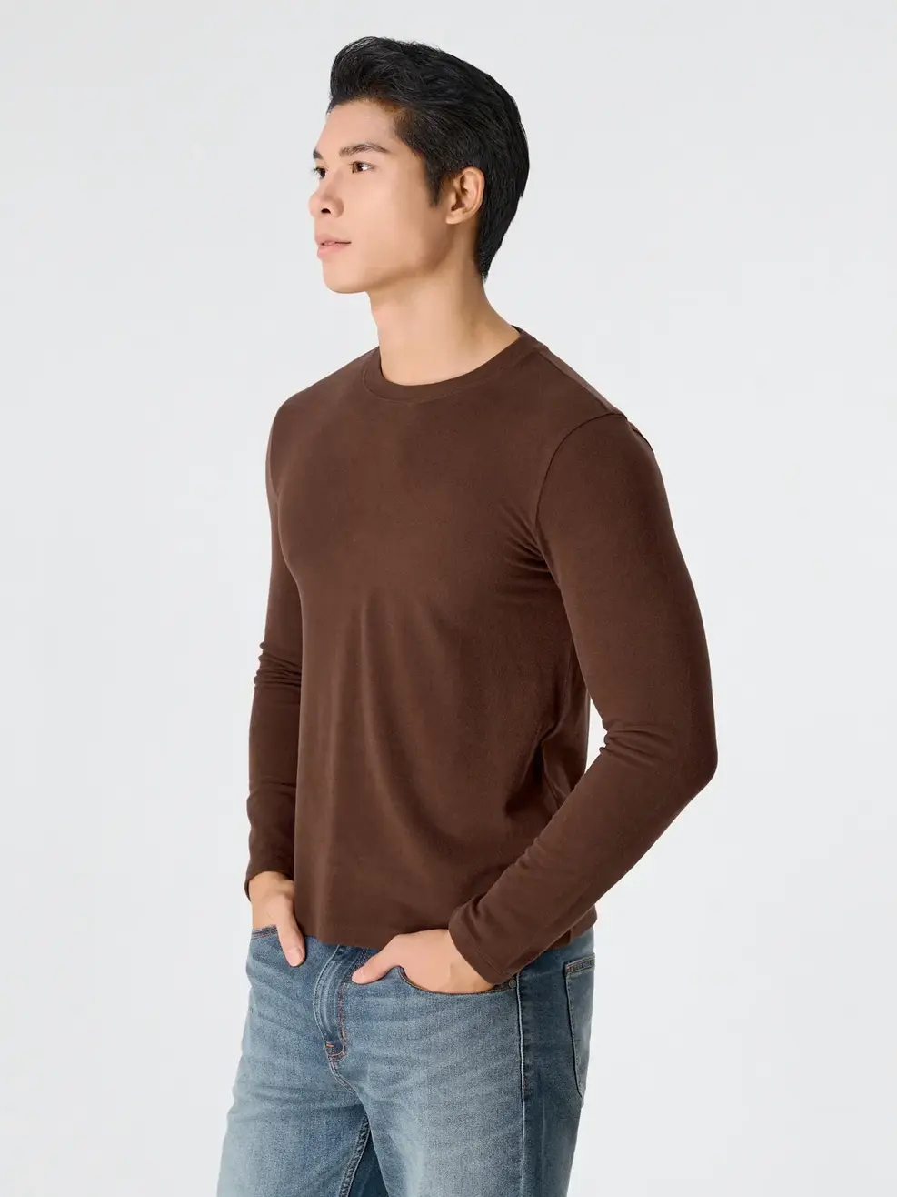 Áo Body Giữ Nhiệt Nam Cổ Tròn - Nâu 121 - M