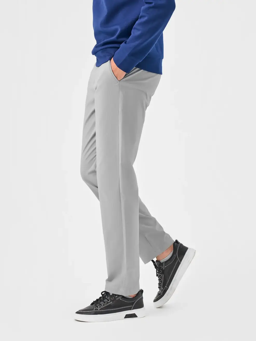 Quần Kaki Nam Siêu Co Giãn Regular - Xanh xám - 33