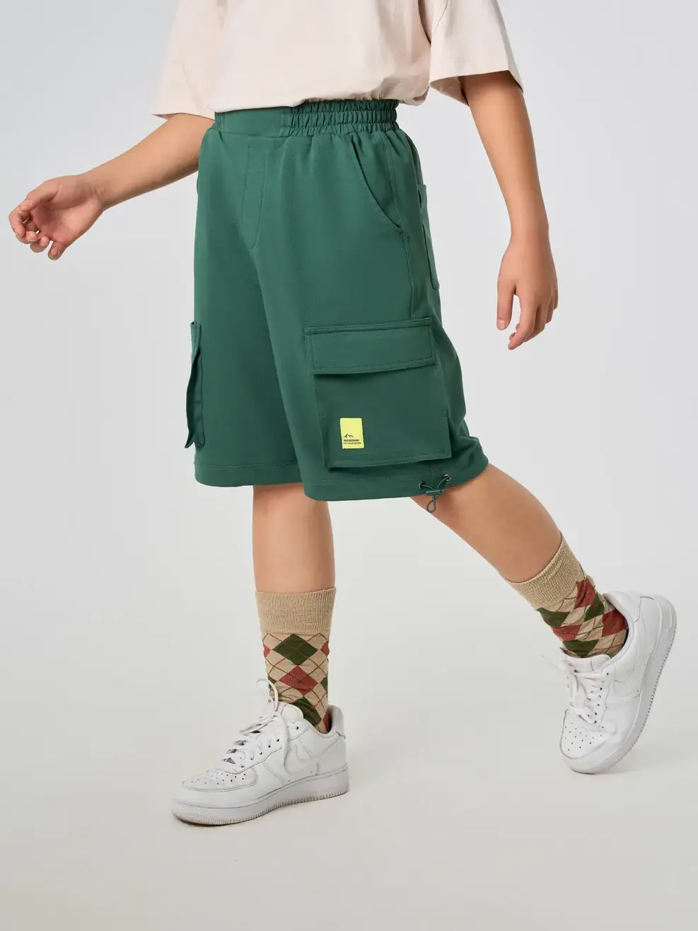 Quần Shorts Bé Trai Rút Dây Gấu - Xanh 057 - 8-9