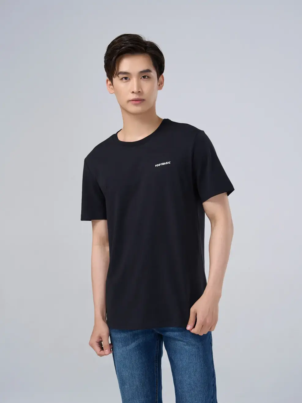 Áo thun nam in yody basic - Đen - XL