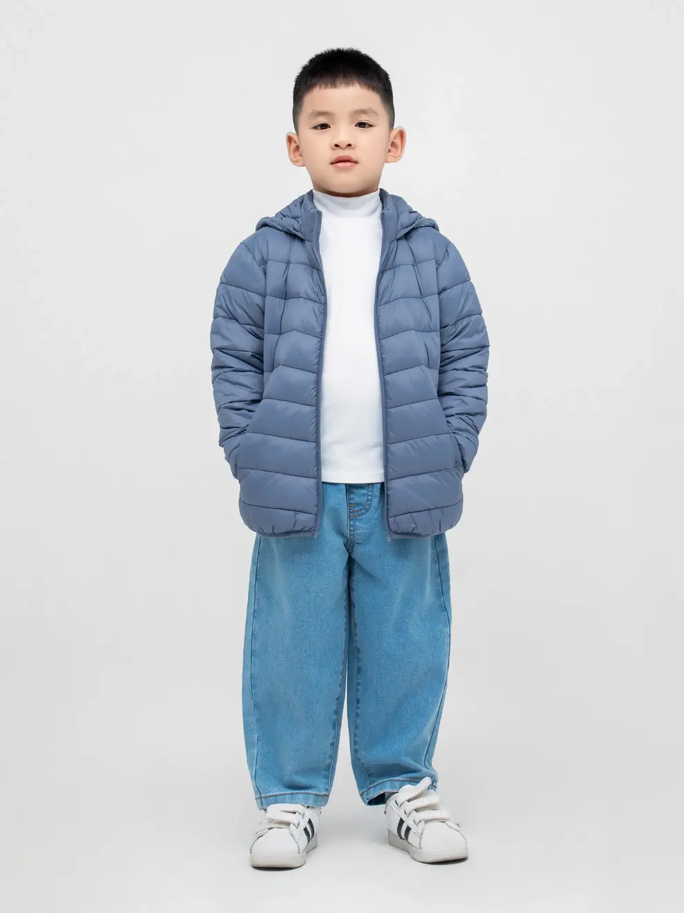 Áo Phao Trẻ Em Gia Đình 4S - Xanh Đá 070 - 122