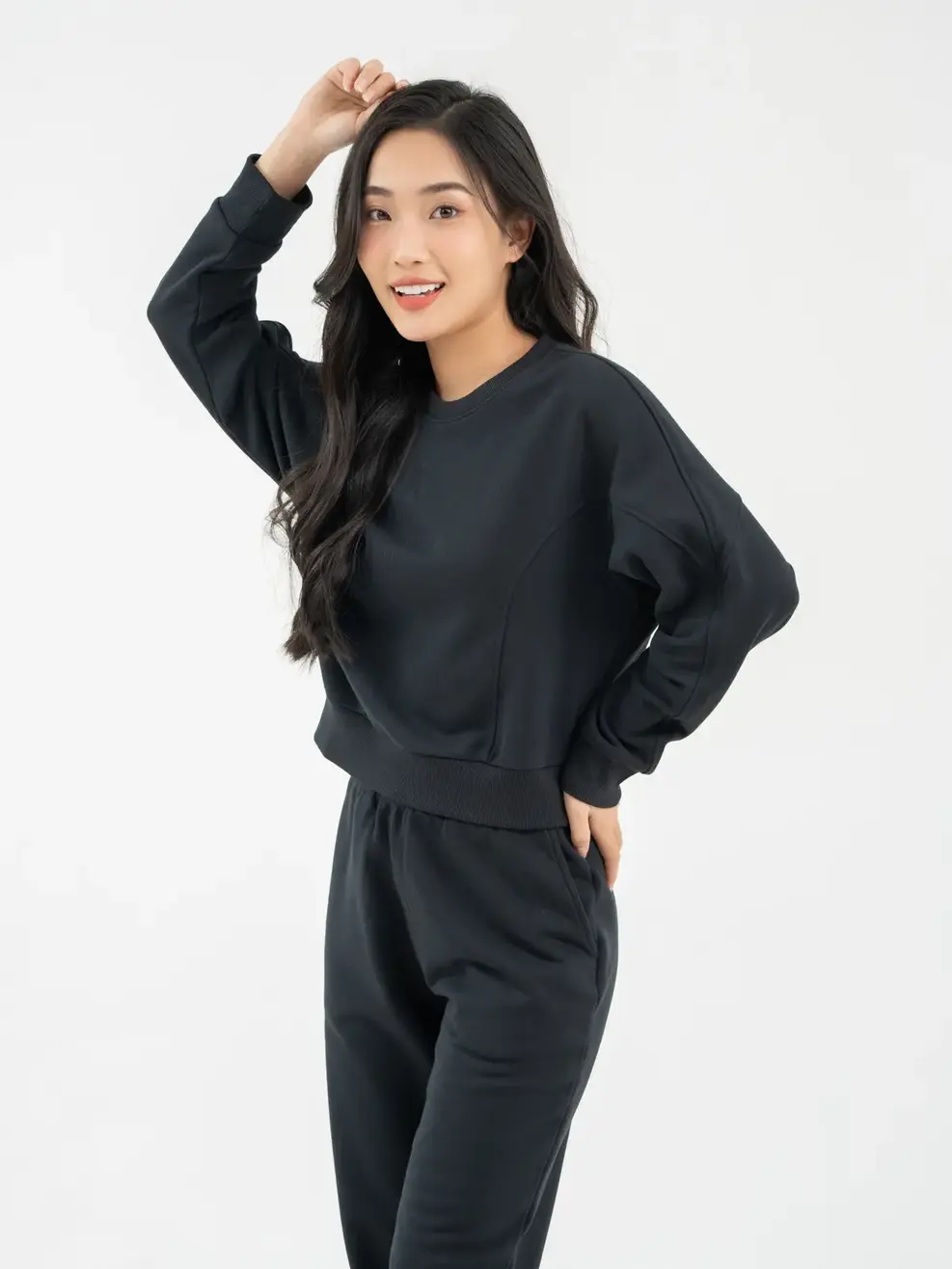 Bộ Đông Nữ Cắt Trẻ Trung - Đen - S