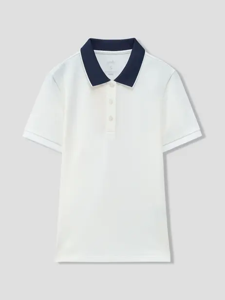 Áo Polo Nữ Ngắn Tay Cổ Phối Bo
