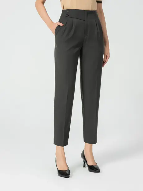 Quần Âu Baggy Nữ Lưng Cao Vạt Chéo