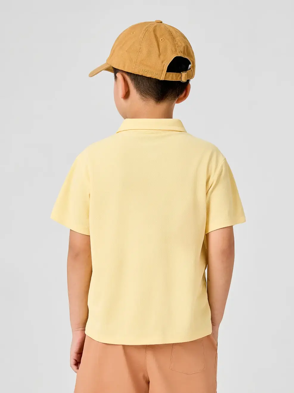 Áo Polo Kids Regular Cổ Ép Có Xẻ Tà -  Vàng 064 - 104