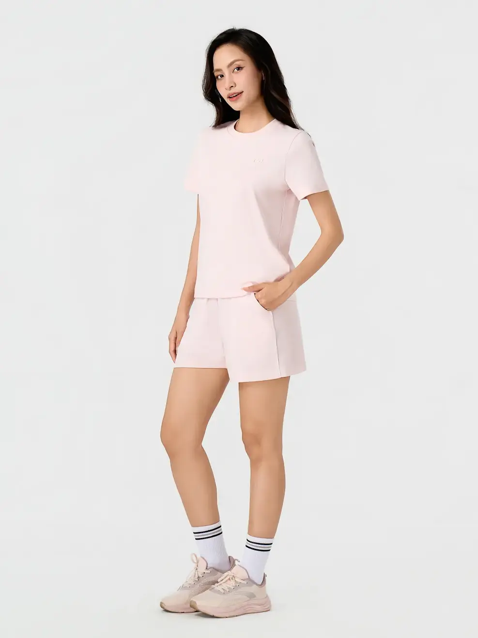 Bộ Đồ Nữ Phối Lé Năng Động -  Hồng 170 - S