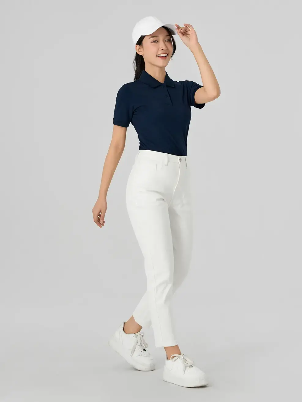 Polo Nữ Yody Sport Run For Health - Tím than - S